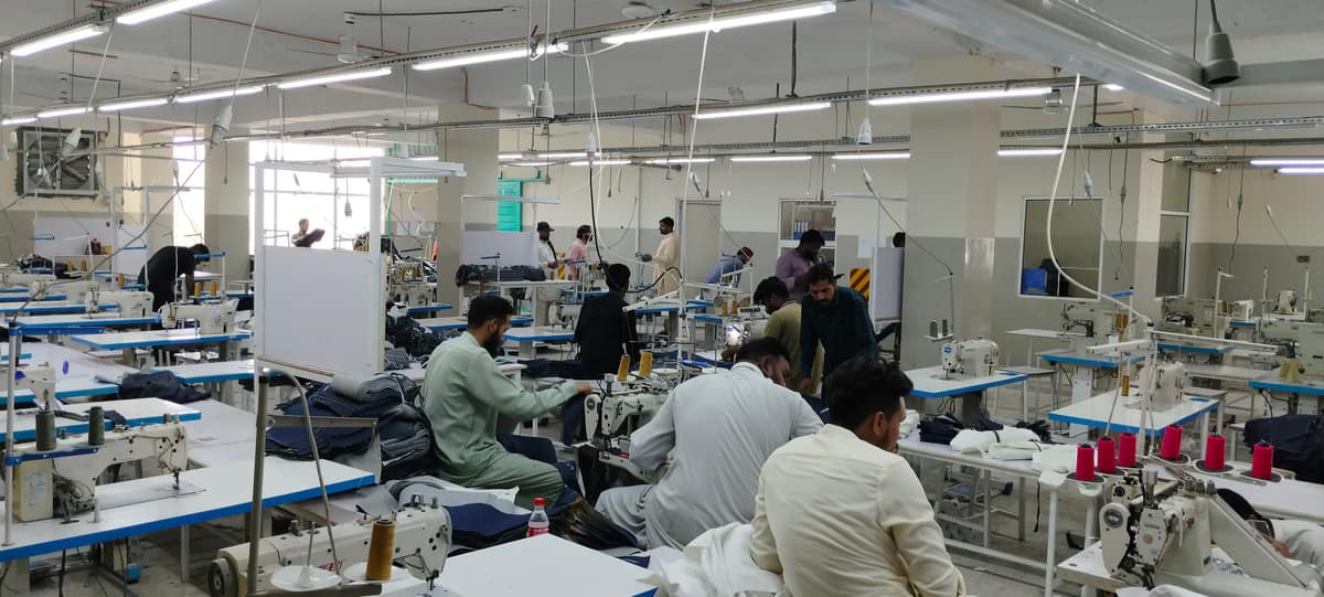 Custom Tracksuits produced at the Eco Vira factory in Lahore, Pakistan